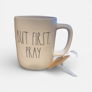 Rae Dunn - “But First, Pray” Mug | Faith Inspirational Ceramic Coffee Cup | New